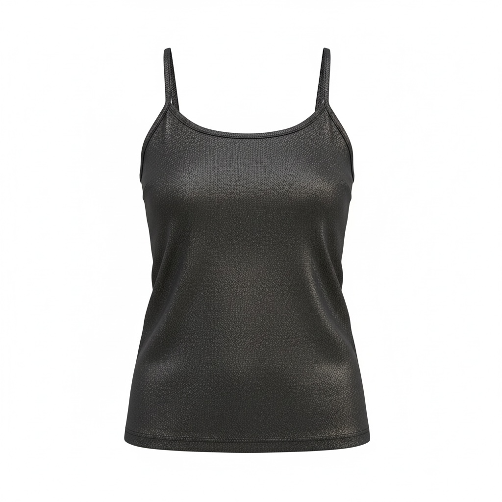 Sparkling Women Tank Top XL Fit Shiny Casual Sleeveless Top