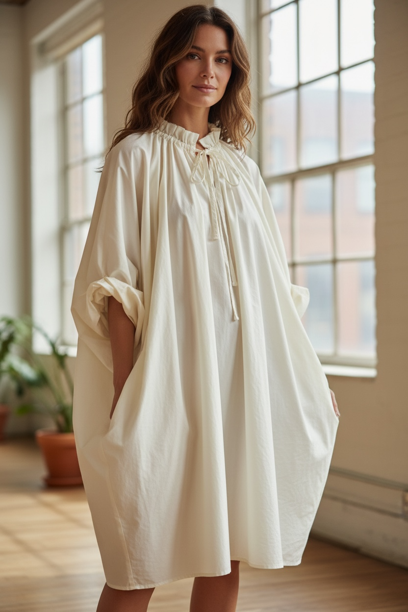 Women White Long Dress Flowy Casual One Size XL
