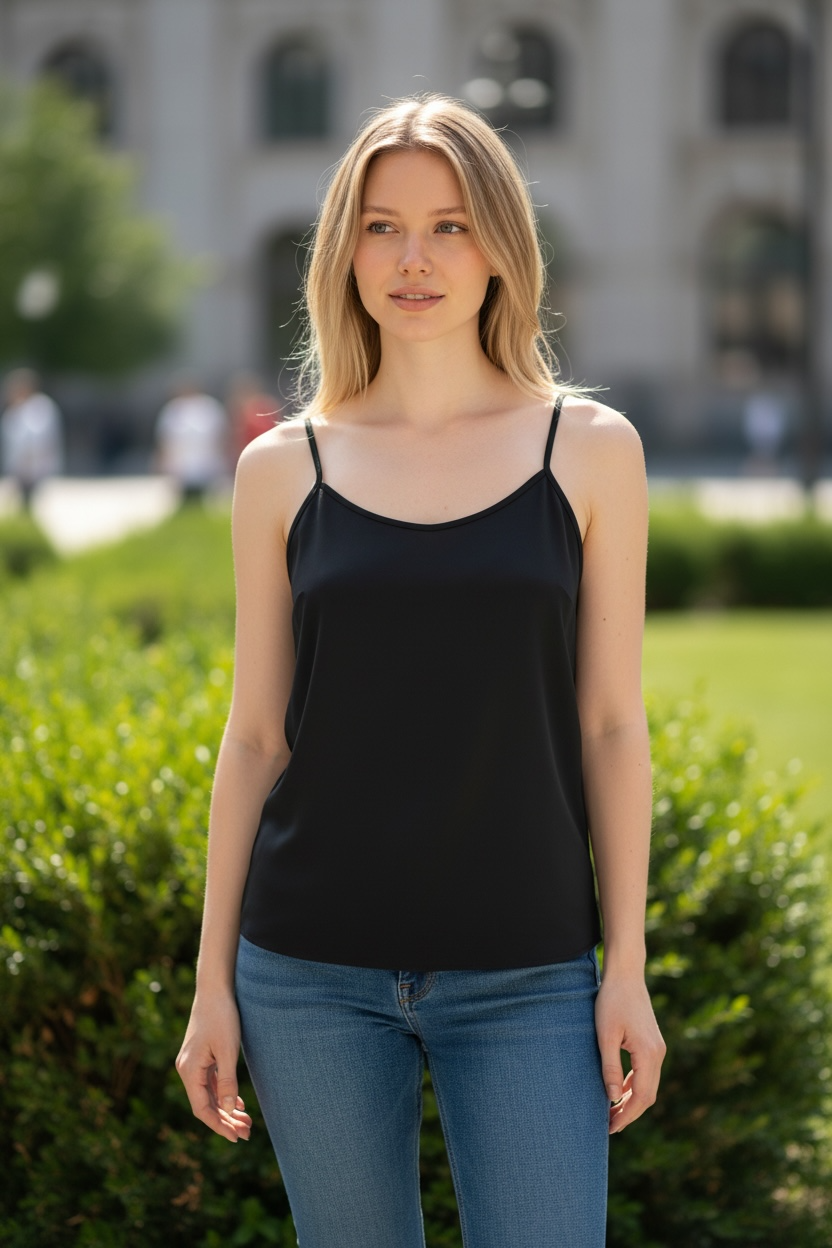 Black Women Tank Top XL to 2XL Fit Casual Basic Sleeveless Top