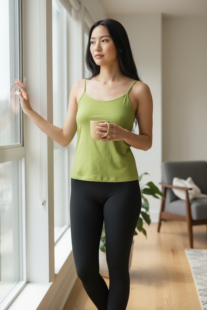 Green Women Tank Top 2XL Comfortable Casual Sleeveless Shirt