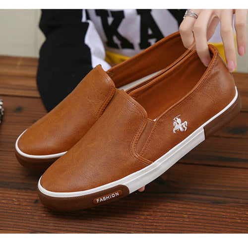 Casual Shoes Men Comfortable PU Leather Mens Loafers Handmade Design