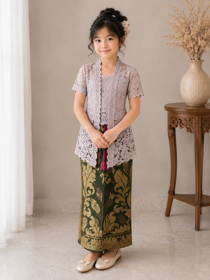 Girls Lace Kebaya Top – Elegant Traditional Outfit for Special Occasions
